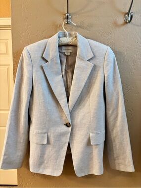 Club Monaco beige Tailored Linen-Blend blazer